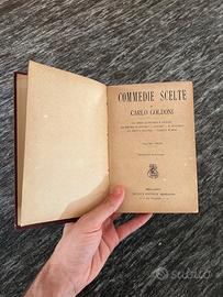 Libro Antico Commedie Scelte Carlo Goldoni