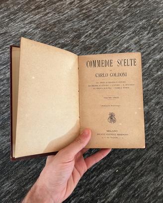 Libro Antico Commedie Scelte Carlo Goldoni