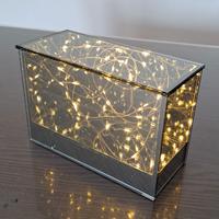 Lampada d'arredo in vetro con luci led