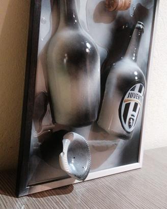 Juve quadro bottiglia resinato 