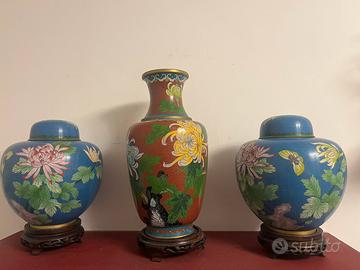 Trittico Vasi Cloisonné