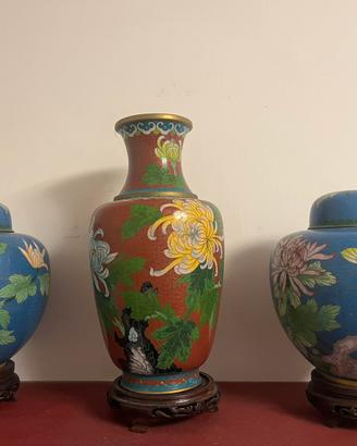 Trittico Vasi Cloisonné