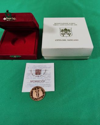 Moneta d'oro Vaticano Giubileo Karol Józef Wojtyła