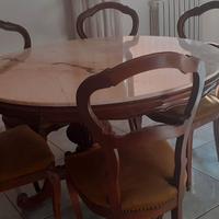tavolo rotondo più 5 sedie 
