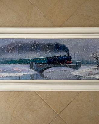 Quadro "Treno nella neve" di Sitzia