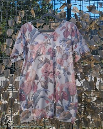 T-shirt Vintage Dorothy Perkins a Fiori – Taglia M