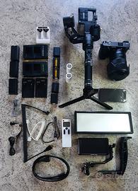 Kit videomaker Sony A6300 completo di accessori 