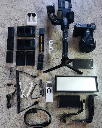Kit videomaker Sony A6300 completo di accessori 