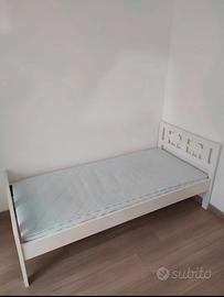Letto Ikea Kritter con rete + materasso + spondina