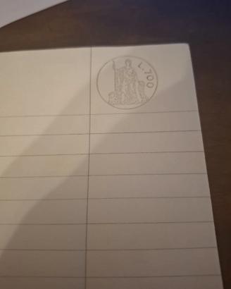 Due fogli uso bollo da 700 lire