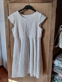 Vestito elegante bambina panna 10/ 12anni