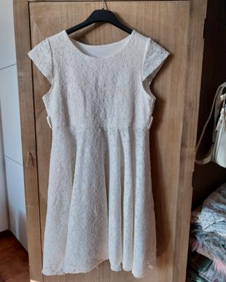 Vestito elegante bambina panna 10/ 12anni