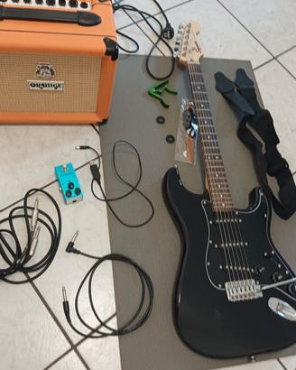 chitarra electrica e amplificatore (con accessori