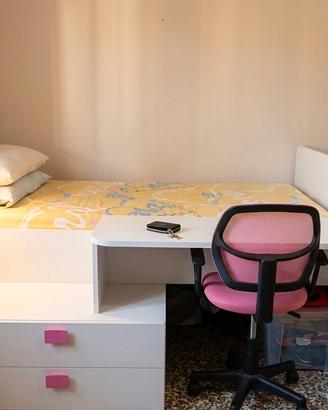 letto Singolo con scrivania salvaspazio 