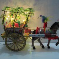 Suggestivo carrettino siciliano pergola luce gidis