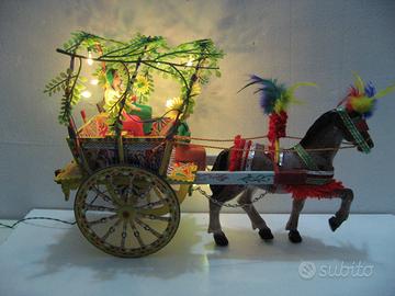 Suggestivo carrettino siciliano pergola luce gidis