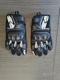 Guanti da moto In Pelle Spidi G-Carbon Nero Bianco