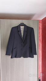 Giacca blazer blu elegante fodera fantasia