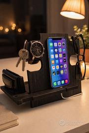 Svuota tasche - Docking station in legno