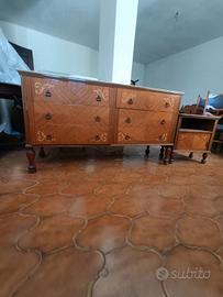cassettiera comò camera da letto in legno, vintage