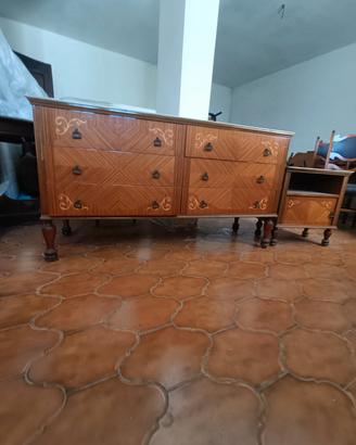 cassettiera comò camera da letto in legno, vintage