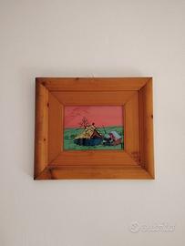 quadro arte naif - G. Kubic - Capanna