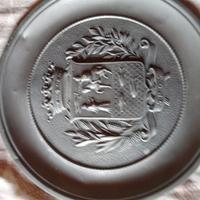 piatto decorativo in peltro