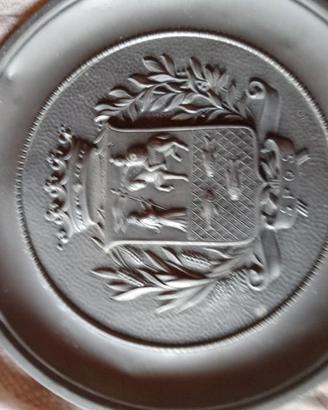 piatto decorativo in peltro