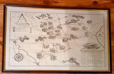 Quadro incorniciato Mappa Le Ville del Palladio