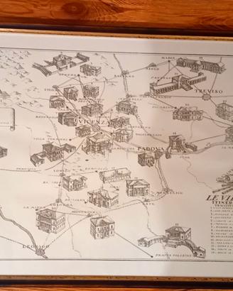 Quadro incorniciato Mappa Le Ville del Palladio