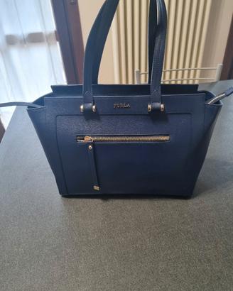 borsa blu Furla