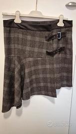 Gonna a Portafoglio  Asimmetrica in Tartan  T46