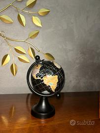 Mappamondo - 16 cm nero elegante - nuovo