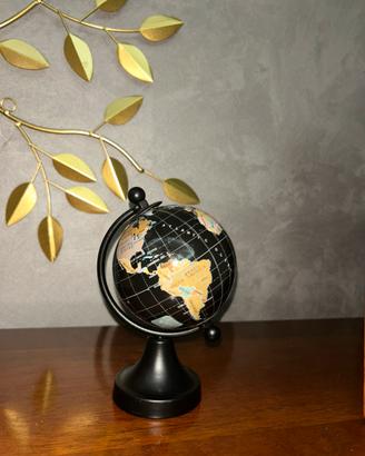Mappamondo - 16 cm nero elegante - nuovo