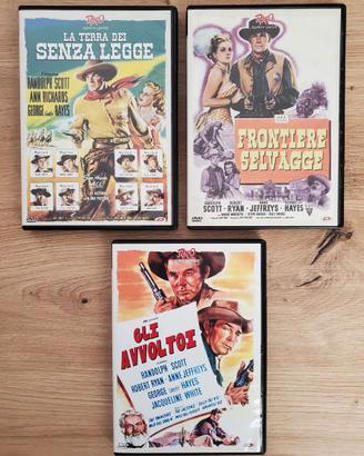3 DVD Western TERRA DEI SENZA LEGGE Randolph Scott