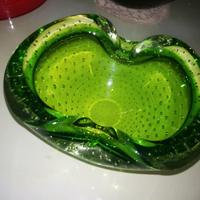 Posacenere Murano a Bolle Verde Anni '60