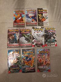 Lotto bustine  pokemon vintage e non bianco e nero