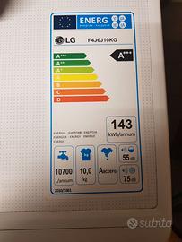 Lavatrice LG, mod: F4J6J10KG 2° Mano.