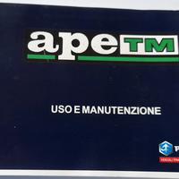 libretto uso e manutenzione APE TM Piaggio