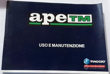 libretto uso e manutenzione APE TM Piaggio