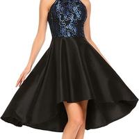 Donna Elegante Pizzo Floreale VESTITO TAGLIA M