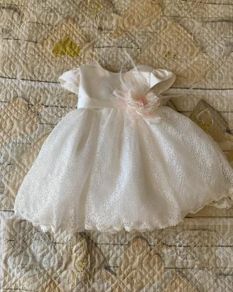 Vestito bimba battesimo 6 mesi