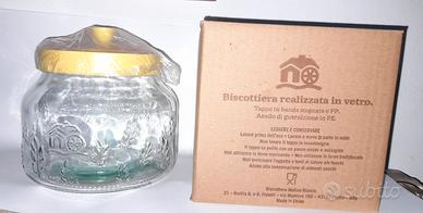 Biscottiera in vetro "Mulino Bianco"