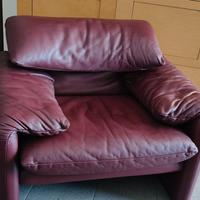Poltrona Maralunga di Cassina in pelle