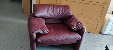 Poltrona Maralunga di Cassina in pelle