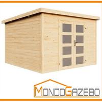 Casetta legno casa giardino 2,5x2,5 gazebo 3x3 m