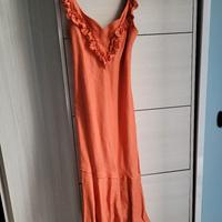 abito estivo di lino color arancio