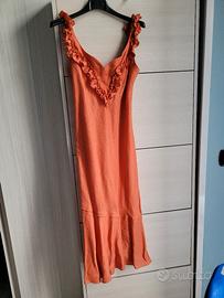 abito estivo di lino color arancio