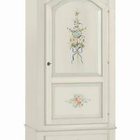 Armadio un anta bianco con decori