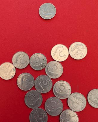 5 Lire del 1951 + 15 di altre annate
